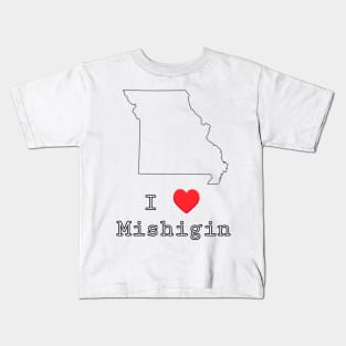 I love Michigan Kids T-Shirt